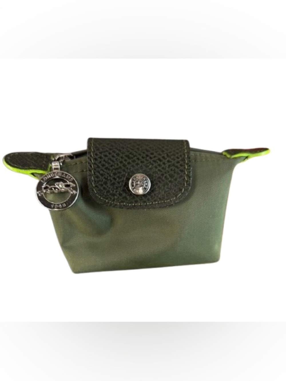 Longchamp Le Pliage Calf Leather Coin Purse (Forest) - Like New